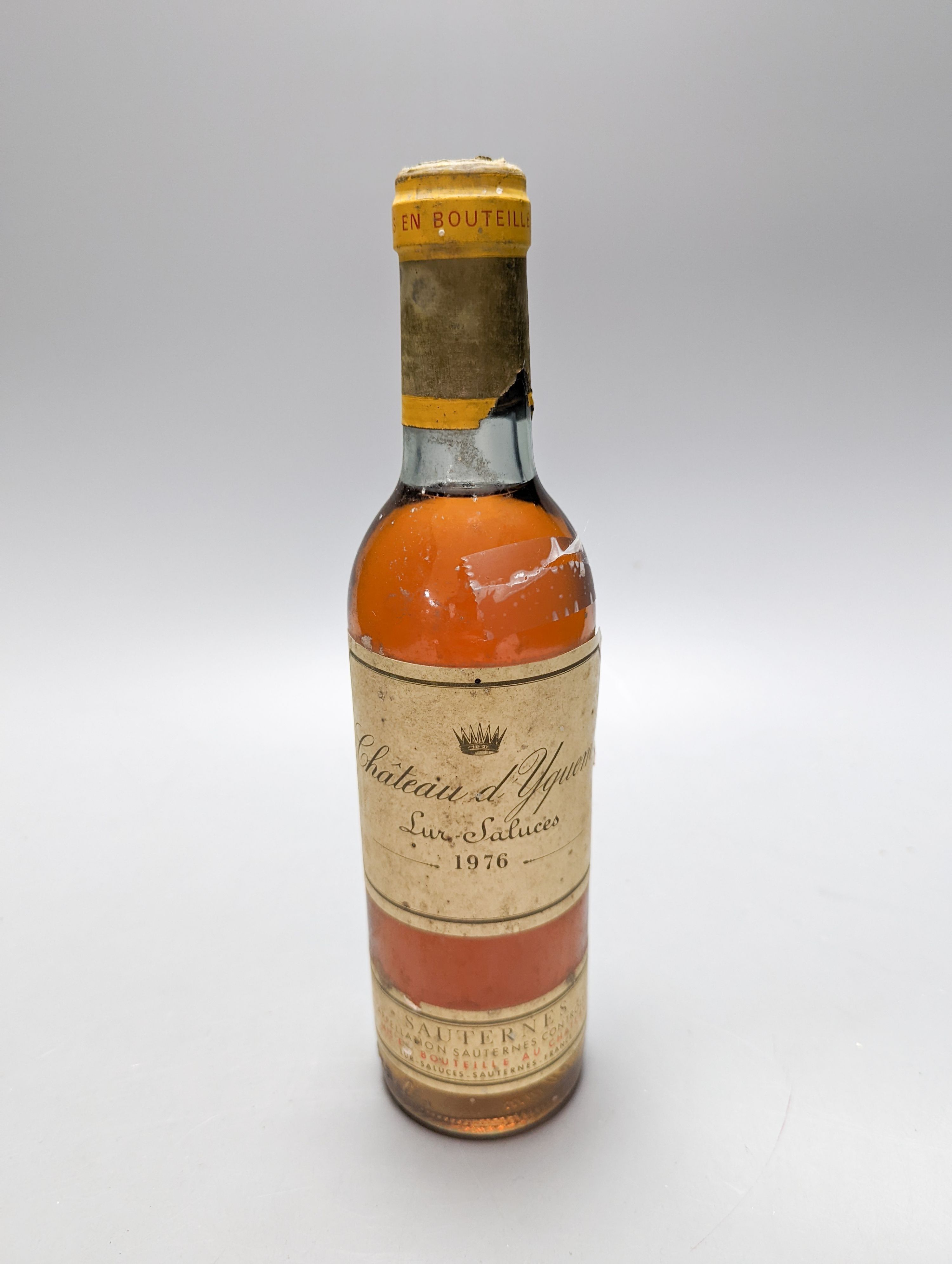 Two bottles of Chateau D'Yquem Sauternes 1967-1965, and a 375ml bottle